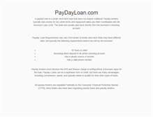 Tablet Screenshot of paydayloan.com